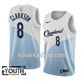 Dres Cleveland Cavaliers Jordan Clarkson 8 Nike 2018-19 Plava Bijela Swingman - Dječji